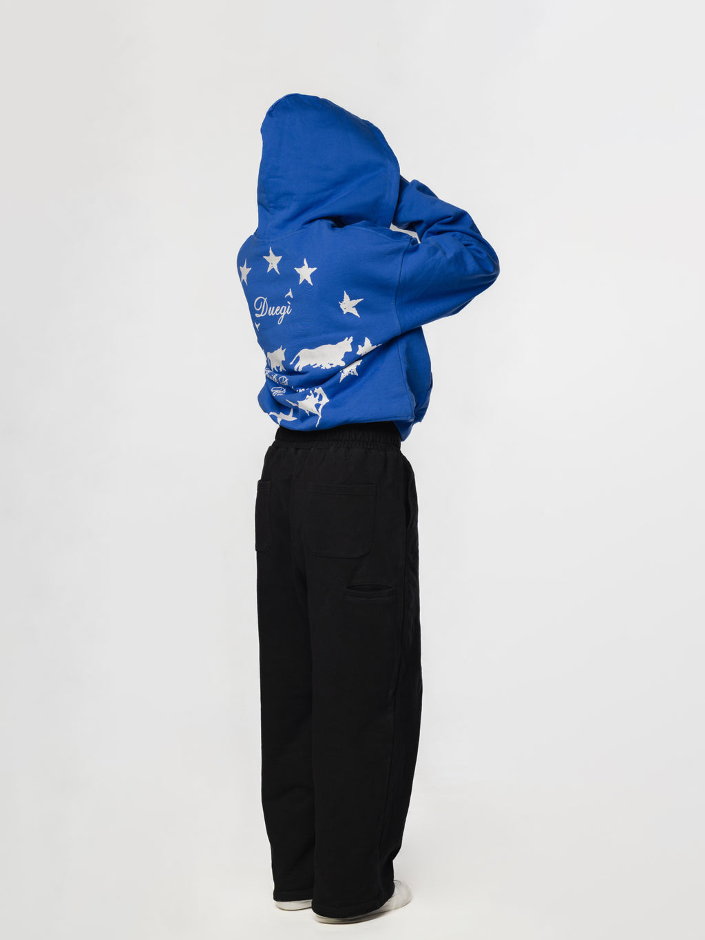 Oversized Cropped Button Hoodie