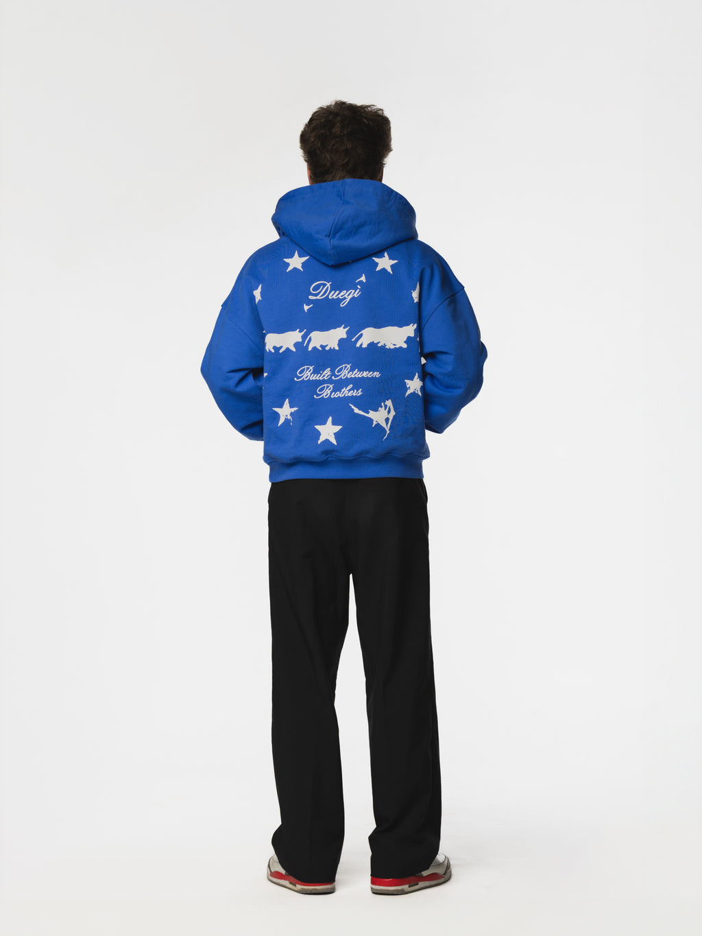 Oversized Cropped Button Hoodie