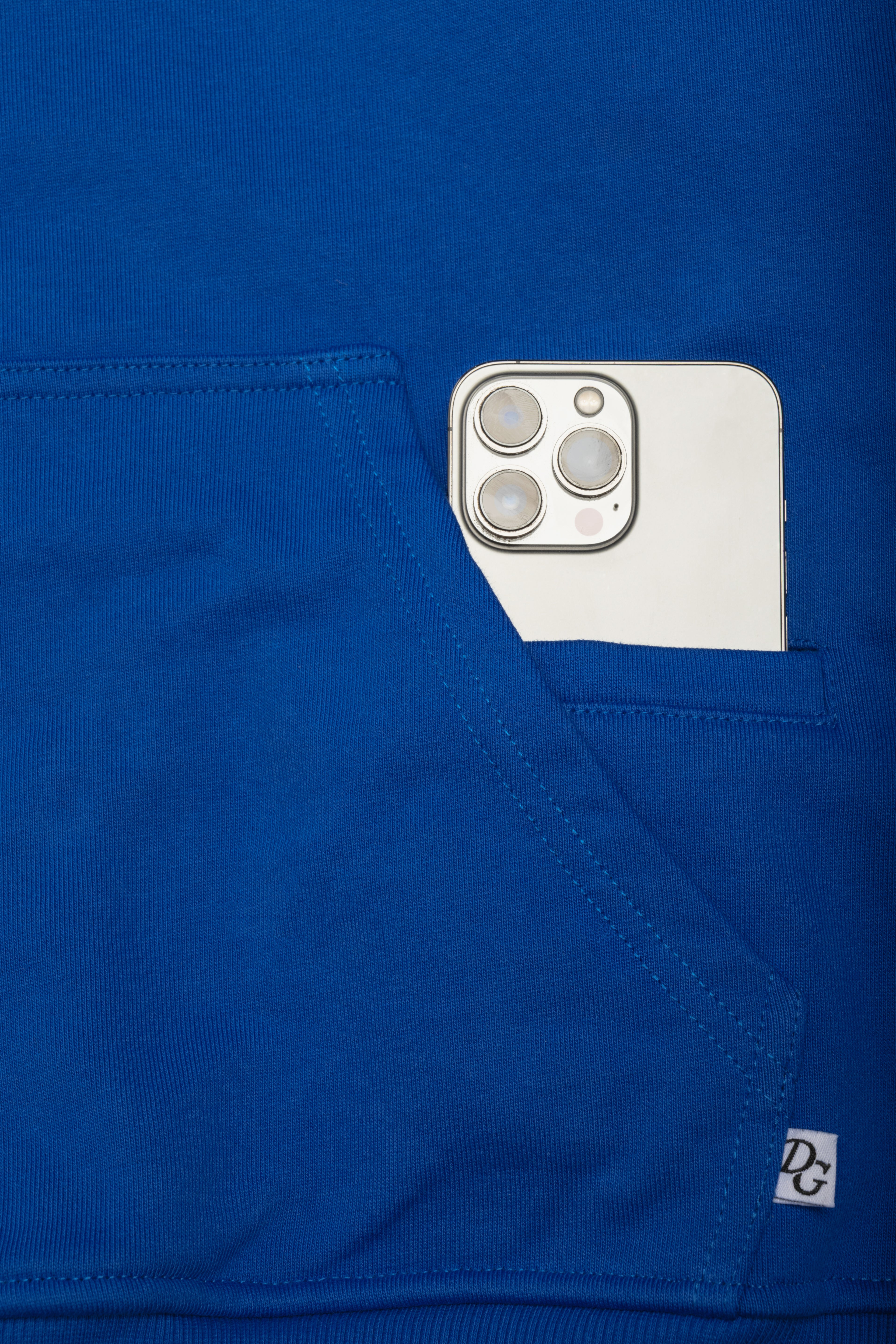 Oversized Cropped Button Hoodie